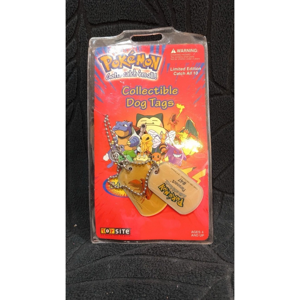Pokémon Parasect #47 Collectibles Vintage Dog Tags 1999 New Sealed